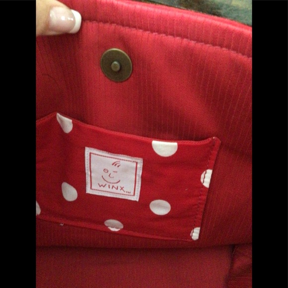 Winx Fabric Purse - Red with White polka dots - Picture 4 of 6
